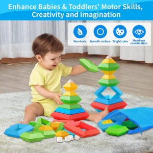 Toddler Stacking Building Blocks Educational Toys - 30 Piece Set