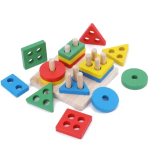 Wooden Sorting & Stacking Toy Shape Sorter Toys For Toddlers