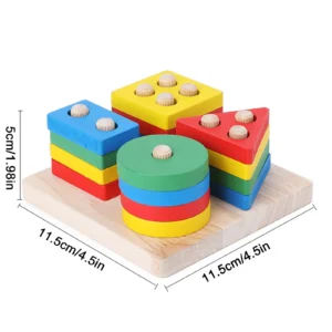 Wooden Sorting & Stacking Toy Shape Sorter Toys For Toddlers